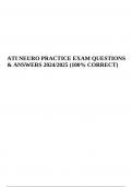 ATI NEURO EXAM QUESTIONS AND ANSWERS, LATEST UPDATED 2024/2025 (100% CORRECT)