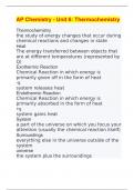 AP Chemistry - Unit 6: Thermochemistry