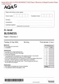 2024 AQA A-level BUSINESS 7132/2 Paper 2 Business 2 Question Paper & Mark scheme (Merged) June 2024 [VERIFIED]