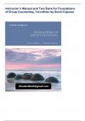 Instructor’s Manual and Test Bank for Foundations  of Group Counseling, 1st edition by David Capuzzi