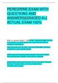 PEREGRINE EXAM WITH  QUESTIONS AND  ANSWERS[GRADED A+]  ACTUAL EXAM 100%