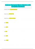 Science Olympiad Metric Mastery with  Complete Solutions