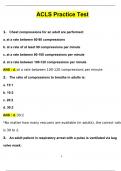 ACLS Practice Test Questions and Answers Latest (2024 / 2025) (Verified Answers by Expert)