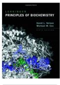 Test Bank For Lehninger Principles Of  Biochemistry 5th Edition By David L. Nelson