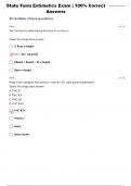 State Farm Estimatics Exam | 100% Correct Answers