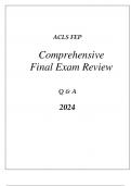 ACLS FOR EXPERIENCED PROVIDERS COMPREHENSIVE REVIEW Q & A 2024.p