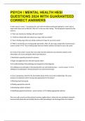 PSYCH / MENTAL HEALTH HESI QUESTIONS 2024 WITH GUARANTEED CORRECT ANSWERS  A client says to a nurse, "I'm going to die, and I wish my family would stop hoping for a cure! I get so angry when they carry on like this. After all, I'm the one who'