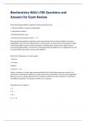 Biochemistry WGU c785 Questions and  Answers for Exam Review