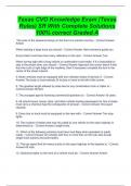 Texas CVO Knowledge Exam (Texas Rules) SR With Complete Solutions 100% correct Graded A