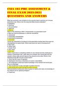 CSIA 105 PRE ASSESSMENT & FINAL EXAM 2023-2024 QUESTIONS AND ANSWERS  	