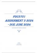 PDU3701 Assignment 3 2024 - DUE JUNE 2024