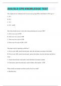 AHA BLS CPR KNOWLEDGE TEST