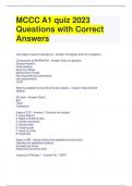 MCCC A1 quiz 2023 Questions with Correct Answers