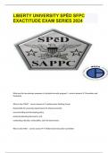 LIBERTY UNIVERSITY SPĒD SFPC EXACTITUDE EXAM SERIES 2024