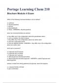 Portage Learning Chem 210 Biochem Module 4 Exam With correct scholarly solution 