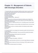 Test Bank for  Medical-Surgical Nursing, 15th Edition Chapter 15 - Management of Patients with Oncologic Disorders, Questions and Answers