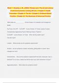 Week 1 - Dunphy, L. M....(2024). Primary care: The art and science of advanced practice nursing (4th ed.) • Chapter 3: Health Promotion • Chapter 4: The Art • Chapter 5: Evidence-Based Practice • Chapter 22: The Business of Advanced Practice