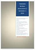 TAM2601 Assignment 02 semester 1 2024. This document contains answers, workings, solutions and references for TAM2601 ASSESSMENT 2 SEMESTER 1 2024,100% PASS GUARANTEED.. 