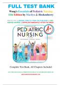 Test Bank For Wongs Essentials of Pediatric Nursing 11th Edition Hockenberry; Wilson; Rodgers ISBN:9780323624190, Chapter 1-31| Complete Guide.