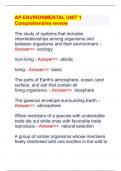 AP ENVIRONMENTAL UNIT 1 Comprehensive review