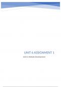 (DISTINCTION) BTEC IT Unit 6 Website Development Assignment 1