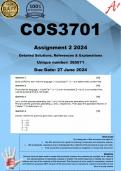 COS3701 Assignment 2 (COMPLETE ANSWERS) 2024 (365071) - DUE 27 June 2024