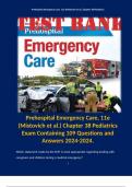   Prehospital Emergency Care, 11e (Mistovich et al.) Chapter 38 Pediatrics Exam Containing 109 Questions and Answers 2024-2024.