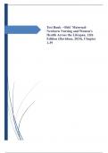 Test Bank - Olds' Maternal-Newborn Nursing and Women's Health Across the Lifespan, 10th Edition (Davidson, 2024), Chapter 1-39.