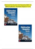 Advanced Construction And Carpentry Skills 1st  Edition by Bonnici- Test Bank Chapter (1 to 15)