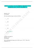 CHEM 133 FINAL EXAM SPRING 2023/2024 WITH VERIFIED SOLUTIONS GRADED A+