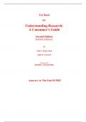 Test Bank for Understanding Research A Consumer's Guide 2nd Edition (Global Edition) By Vicki Plano Clark, John Creswell (All Chapters, 100% Original Verified, A+ Grade)