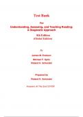 Test Bank for Understanding, Assessing, and Teaching Reading A Diagnostic Approach 8th Edition (Global Edition) By James Erekson, Michael Opitz, Roland Schendel (All Chapters, 100% Original Verified, A+ Grade)