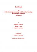 Test Bank for Understanding, Assessing, and Teaching Reading A Diagnostic Approach 8th Edition By James Erekson, Michael Opitz, Roland Schendel (All Chapters, 100% Original Verified, A+ Grade)