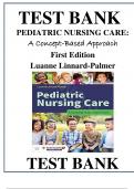 Test Bank for Pediatric Nursing Care A Concept-Based Approach 1st Edition by Luanne Linnard-Palmer