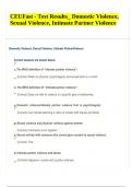 CEUFast - Test Results_ Domestic Violence, Sexual Violence, Intimate Partner Violence - Exam Questions and Answers 2024/2025 (GRADED)