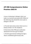 ATI RN Comprehensive Online Practice 2023 B