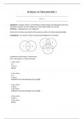 Aantekeningen Analyse en Interpretatie 1 (blok A)