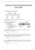 BIOLOGY 020.305 BIOCHEMISTRY EXAM Q & A 2024