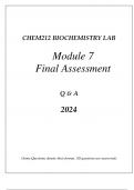 CHEM212 BIOCHEMISTRY LAB MODULE 7 PIG HEART COMPREHENSIVE FINAL ASSESSMENT