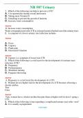 NR 507 Urinary  (Latest 2024 / 2025) Questions and Answers (Verified Answers)