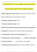 Ivy Tech APHY 101 Exam 1 Midterm Exam Questions and Answers 2024 / 2025 | 100% Verified Answers