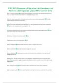 ILTS 305 (Elementary Education 1-6) Questions And Answers | 2024 Updated Quiz | 100% Correct Tests