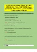 CSUF ISDS 351 FINAL EXAM REVIEW  QUESTIONS FROM MIDTERMS Exam |  Questions & 100% Correct Answers (Verified) |  Latest Update | Grade A+