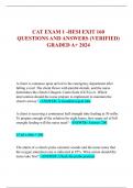 CAT EXAM 1 -HESI EXIT 160  QUESTIONS AND ANSWERS (VERIFIED)  GRADED A+ 2024