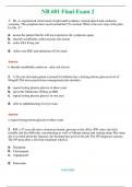 NR 601 Final Exam 2 (Latest 2024 / 2025) Questions and Answers (Verified Answers)