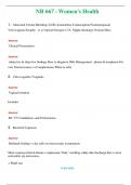 NR 667 - Women's Health  (Latest 2024 / 2025) Questions and Answers (Verified Answers)