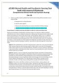 ATI RN Mental Health and Psychiatric Nursing Test bank with answers & Rationale (Comprehensive Mental Health and Psychiatric Nursing) (Set 10)