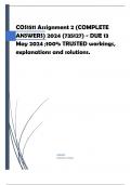 COS1511 Assignment 2 (COMPLETE ANSWERS) 2024 (735127) - DUE 13 May 2024 ;100% TRUSTED workings, explanations and solutions.