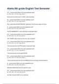 Abeka 8th grade English Test Semester questions & answers