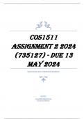 COS1511 Assignment 2 2024 (735127) - DUE 13 May 2024